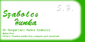 szabolcs hunka business card